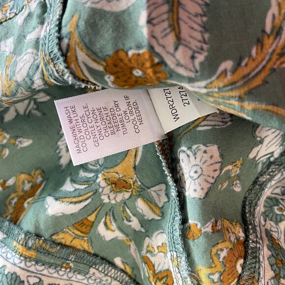 Pure Jill Printed V-neck Maxi Floral Boho Lagenlook Dress Size S - Picture 9 of 11